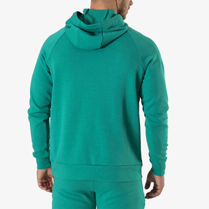 Survêtement à capuche vert émeraude écologique pour homme, couleur unie, avec cordon de serrage, décontracté, pour l'automne - Product Image 2
