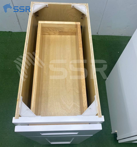 High Quality Eco-Friendly Shaker RTA Modular Kitchen Cabinet Solid Wood Doors L-Shape Design Easy Reach <b>Corner</b> Customizable - Product Image 3