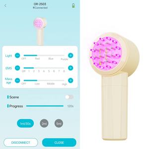 Haarwuchs-Kopfhautmassagegerät mit APP-gesteuerter Vibrationsfunktion und Öl-Applikator für Aufbewahrung von Flüssigkeit - Product Image 2