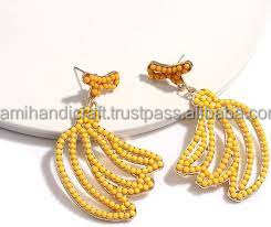 Pendientes bordados con diseño de manzana a la moda de la mejor calidad, tipo religioso ortodoxo, joyería con forma de gancho a la moda SAMI - Product Image 3