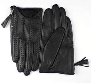 Guantes de seguridad de cuero tejido de alta durabilidad, resistentes al viento, con detección de agujas, unisex, casuales, para viaje, de invierno, de alta resistencia, lisos - Product Image 1
