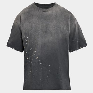 T-shirt délavé pour homme en gros, 100 % coton, tissu tricoté 150 GSM, coupe oversize, décontracté, imprimé multicolore, design unique - Product Image 5