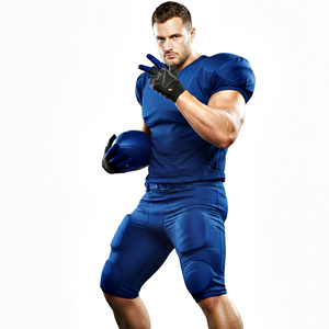 Uniforme de Fútbol Americano Informal, Conjunto de Ropa Deportiva Transpirable, Camiseta de Fútbol de Manga Corta con Pantalones Cortos en Color Personalizado - Product Image 3