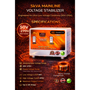 MuscleGrid - Sistema de Alimentación Ininterrumpida (UPS) Monofásico de 5KVA de Alta Resistencia, Estabilizador de Voltaje de Línea Interactiva - Product Image 6