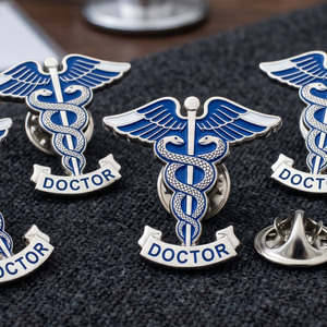 Promotional Bulk Hospital Souvenir Custom Medical Symbol Metal Doctor Lapel <b>Pins</b> - Product Image 2
