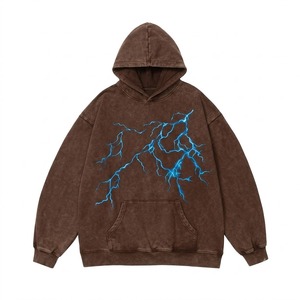 Sweat à capuche épais de haute qualité 350 g/m², sans cordon, coupe oversize, pour homme - Product Image 5
