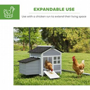 Gallinero de Madera para Exteriores con Nido y Bandeja Metálica Extraíble de 36 x 25 x 27 Pulgadas para 1-2 Gallinas, Conejos o Patos - Product Image 6