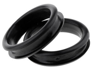 Anneaux de doigt en silicone noir de haute qualité à prix abordable, compatibles avec tous les ciseaux de coiffure pour salons, en caoutchouc noir. - Product Image 1