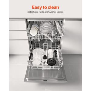 Blender professionnel commercial de 85 oz 1400W pour smoothies, multifonctionnel, pour la préparation des aliments, avec 2 tasses, moteur puissant - Product Image 6