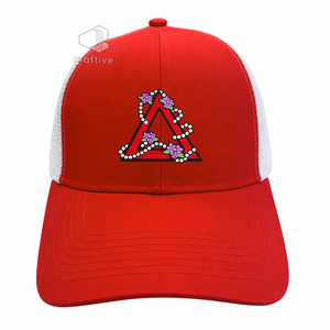 Delta |   Sigma |   Casquette de baseball en maille ajustable avec visière incurvée pour femme Theta Sorority, style trucker, pour l'extérieur - Product Image 1