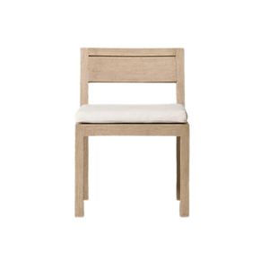 Outdoor Garden Dining Chair Cushioned Patio Seat Wooden Leisure Furniture for <b>Balcony</b> Villa Hotel - Product Image 3