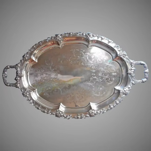 New Arrival Rectangular Brass Decorative <b>Tray</b> With Ring Handle Minimalist Metal Handicraft Design - Product Image 4