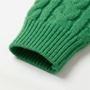 Cardigan en tricot vert pour femme, col en V, manches longues, décontracté, haut d'automne, couleur unie, fermeture à boutons, longueur courte - Product Image 5