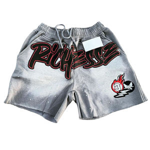 Nuevos Pantalones Cortos Casuales para Hombre, Estilo Acid Wash, para Gimnasio y Running, 100% Algodón, Felpa Francesa, Personalizables, Efecto Desgastado, Estilo Vintage - Product Image 6