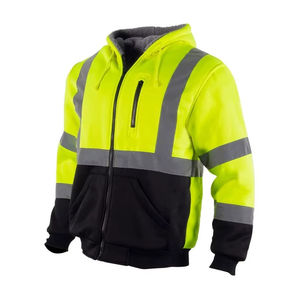 Reflective Safety <b>Jacket</b> Hi Vis Construction Workwear Road <b>Worker</b> Protective Safety Clothing Reflective Safety <b>Jacket</b> - Product Image 1