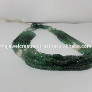 3mm 4mm Natural verde esmeralda sombreado facetado Rondelle cuentas de piedras preciosas hebra venta al por mayor precio de fábrica tienda ahora proveedor Ombre Real - Product Image 1