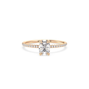 Anillo de compromiso REYES con diamante cultivado en laboratorio HPHT CVD, certificado por IGI, en oro sólido de 14K, joyería de lujo para mujer, ideal para regalo. - Product Image 2
