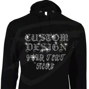 Nouvelle mode pleine strass lettre logo à capuche sweat à capuche brillant pour unisexe street wear bling diamant 2024 - Product Image 1