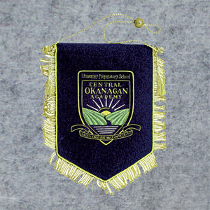 Drapeau de bannière brodé personnalisé, drapeau décoratif suspendu avec travail de broderie pour défilés de bandes et événements - Product Image 2