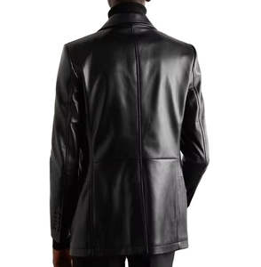 Blazer en cuir pour homme, nouvelle mode, prix OEM, super qualité, respirant, logo/couleurs personnalisés, tendance du moment. - Product Image 3