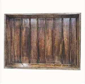 Bandeja de Madera de Calidad Superior para Servir Frutas y Decorar, Vajilla Decorativa para el Hogar, Diseño de Cuatro Ruedas, Bandeja Galvanizada - Product Image 2