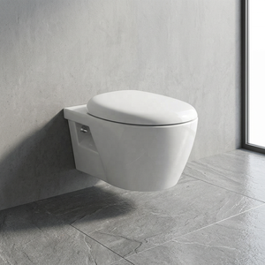 Modern European Wall Hung Toilet Cyclone Flushing Rimless <b>Ceramic</b> WC <b>Pan</b> Eco Friendly Water Closet Set - Product Image 6