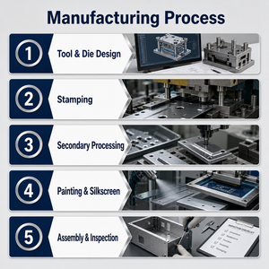 Pièces métalliques estampées sur mesure, service d'estampage progressif, presses de 25 à 800 tonnes, lignes robotisées, fabricant OEM - Product Image 3