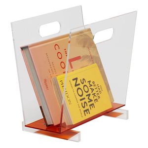 Elegant newspaper holder designer magazine organiser acrylic display rack durable magazine holder clear <b>book</b> rack - Product Image 2