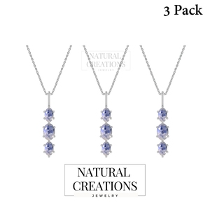 Collier tendance pour femme en acier inoxydable de qualité supérieure plaqué argent sterling avec pendentif ovale en pierre de lune arc-en-ciel et chaîne câble à griffes - Product Image 6