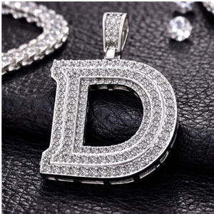 Trendy Hip Hop Custom Iced <b>Initial</b> Alphabet Letter <b>Pendant</b> 925 <b>Silver</b> Gold Plated Lab Grown Diamond Necklace Fine Jewelry Gift - Product Image 5
