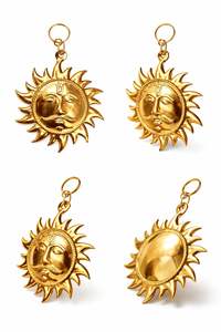 Llavero de Latón con Rostro Solar, Inspirado en el Dios Surya, para Protección, Energía Positiva y Uso Diario - Product Image 5