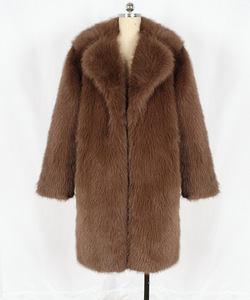 New Style Cross-Border Faux Fur Trench <b>Coat</b> for <b>Men</b> <b>Long</b> British Suit Collar Breathable Thick Faux Fur <b>Coat</b> - Product Image 1