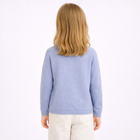 Cardigan en laine uni pour enfants, fabriqué sur mesure, couleur unie, cardigan simple en tricot pour filles