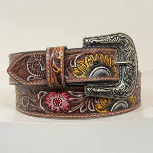 Ceintures en cuir usinées à la main durables personnalisées par fabrication professionnelle pour hommes et femmes personnalisation ceintures à boucle ardillon réglables - Product Image 5