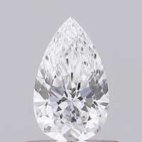 Diamant taillé en poire de 0,50 carat, certifié IGI, cultivé en laboratoire, couleur D, clarté VVS1, CVD HPHT, pierre libre, origine Maharashtra