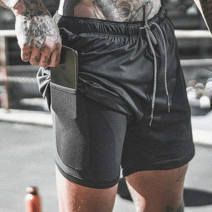 Custom Logo <b>Men</b> 2 In 1 Running <b>Shorts</b> <b>Compression</b> Liner Gym Fitness <b>Shorts</b> Quick Dry Sports <b>Shorts</b> Wholesale - Product Image 5