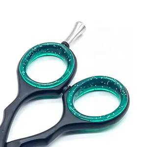 Ciseaux de coiffure professionnels, lame en acier inoxydable, pointe acérée, manche long, pour droitiers, manche en acier inoxydable, 28 dents - Product Image 3