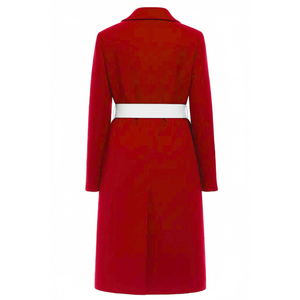 Delta |   Sigma |   Manteau en laine Theta Sorority pour femmes, coupe ajustée, long, avec ceinture, fermeture à boutons, vêtement décontracté et formel - Product Image 3