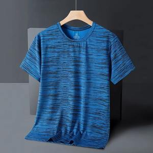 Camiseta Deportiva de Manga Corta para Hombre, Tejido Sólido, con Logotipo Personalizado, Secado Rápido, Tallas Grandes, para Entrenamiento - Product Image 6