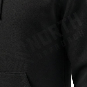 Sudaderas con capucha de algodón tejido personalizadas OEM disponibles, con cremallera completa y logotipo de la empresa impreso, uniformes antiencogimiento para personal para eventos. - Product Image 5