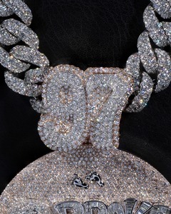 Premium <b>Solid</b> <b>Silver</b> Natural Diamond Luxury Pendant for Fashion Lovers-Perfect <b>Necklace</b> for Wedding Birthday Festival Gifts - Product Image 2