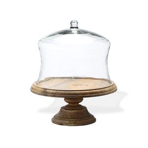 Cúpula de madera de lujo para tartas con acabado premium, ideal para regalar, decorar la cocina y servir postres. - Product Image 3