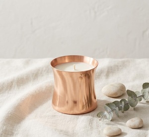Luxury Handcrafted Polish Brass Candle <b>Jar</b> With Lid Premium Wholesale Gold Metal Candle Vessel For Private <b>Label</b> Scented Candle - Product Image 6