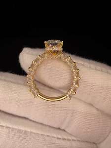 14K White Gold 3CT F VVS2 Radiant Cut Lab Grown Diamond Engagement Ring Customized Luxury Jewelry - Product Image 3