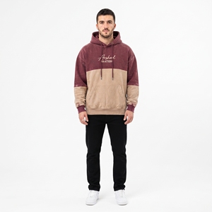 Sudadera con Capucha Personalizada para Hombre, Estilo Acid Wash con Bloques de Color, Corte Holgado, Ropa Urbana, Fabricante y Proveedor de Ropa al Por Mayor - Product Image 6