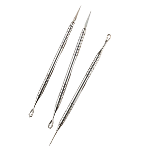 Aiguille extractrice de points noirs, outil d'extraction d'acné pour le visage, en acier inoxydable, pointe de précision avec tube de protection - Product Image 6