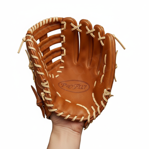 Gant de baseball en cuir de haute qualité à prix abordable pour lanceur droitier/gaucher, paume souple, poche profonde, gants d'entraînement personnalisés - Product Image 3