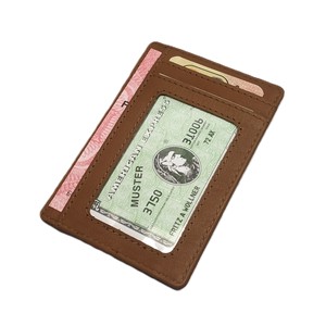 Tarjetero de Cuero Sintético PU para Mujer, con Logotipo Personalizado, Caja de Regalo, Delgado, Transparente, para Identificación - Product Image 1