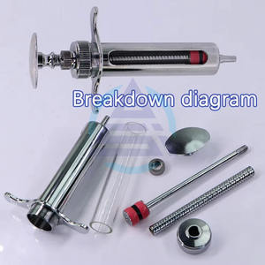 1 Kit de seringues vétérinaires 10-100 ml avec aiguille d'injection de vaccin, dose réglable, en acier inoxydable 304, pour bétail d'élevage - Product Image 3