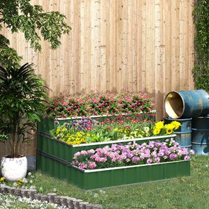 Kit Letto da Giardino Rialzato in Metallo a 3 Livelli con Guanti - Capolavoro a Più Livelli per Vasi e Fioriere da Giardino - Product Image 2